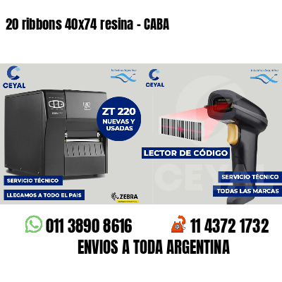 20 ribbons 40x74 resina - CABA