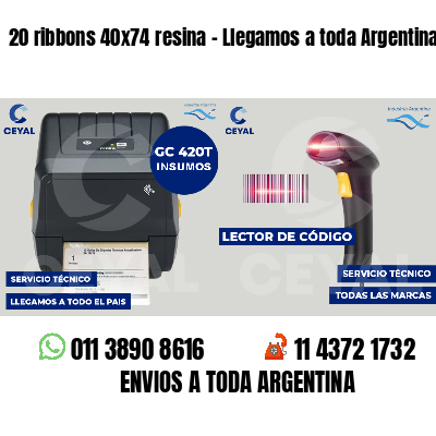 20 ribbons 40x74 resina - Llegamos a toda Argentina