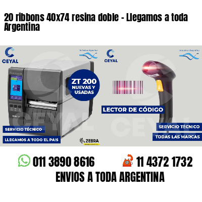 20 ribbons 40x74 resina doble - Llegamos a toda Argentina