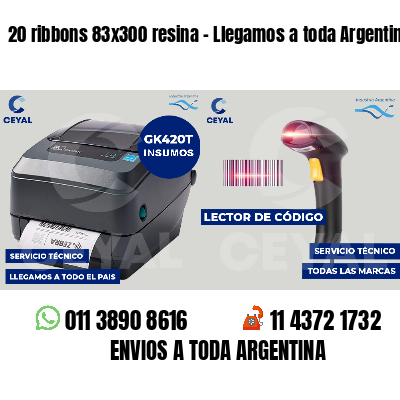 20 ribbons 83x300 resina - Llegamos a toda Argentina