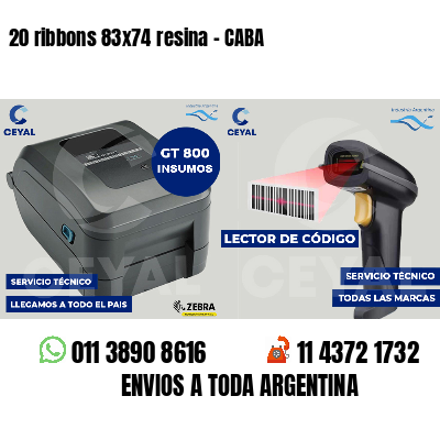 20 ribbons 83x74 resina - CABA