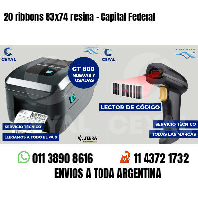 20 ribbons 83x74 resina - Capital Federal