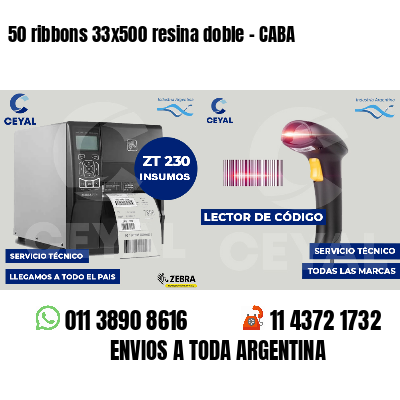 50 ribbons 33x500 resina doble - CABA