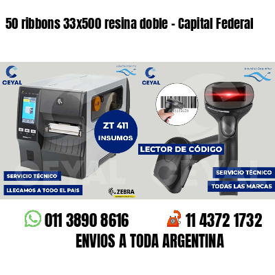 50 ribbons 33x500 resina doble - Capital Federal