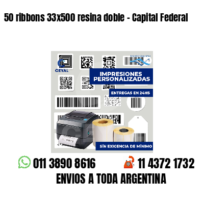 50 ribbons 33x500 resina doble - Capital Federal