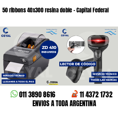 50 ribbons 40x300 resina doble - Capital Federal