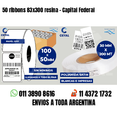 50 ribbons 83x300 resina - Capital Federal