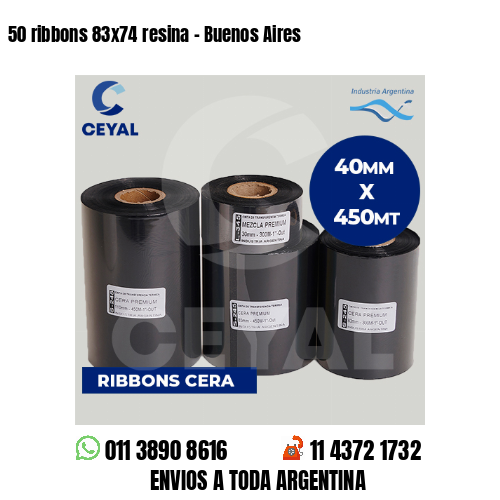 50 ribbons 83×74 resina – Buenos Aires