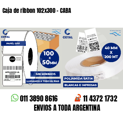 Caja de ribbon 102x300 - CABA