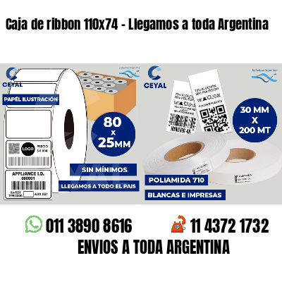 Caja de ribbon 110x74 - Llegamos a toda Argentina