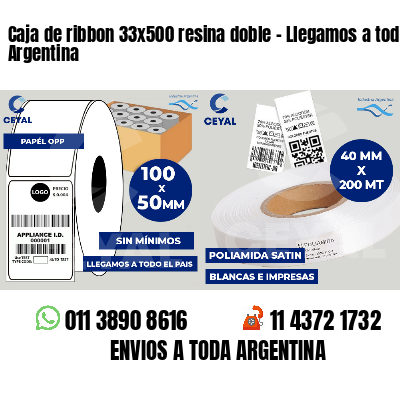 Caja de ribbon 33x500 resina doble - Llegamos a toda Argentina