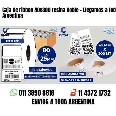 Caja de ribbon 40x300 resina doble - Llegamos a toda Argentina