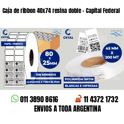 Caja de ribbon 40x74 resina doble - Capital Federal