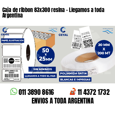 Caja de ribbon 83x300 resina - Llegamos a toda Argentina