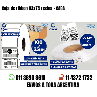 Caja de ribbon 83x74 resina - CABA