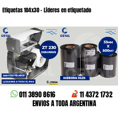 Etiquetas 104x30 - Líderes en etiquetado