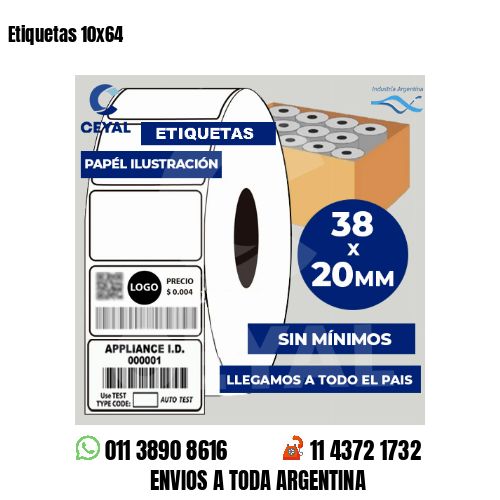 Etiquetas 10×64