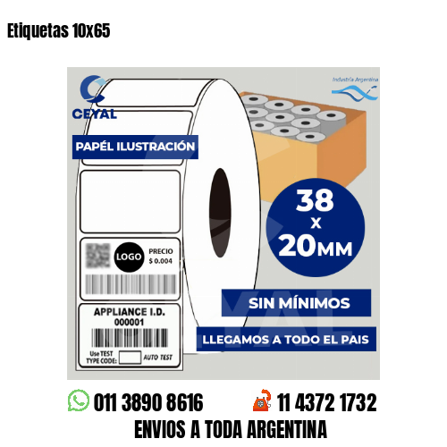 Etiquetas 10×65