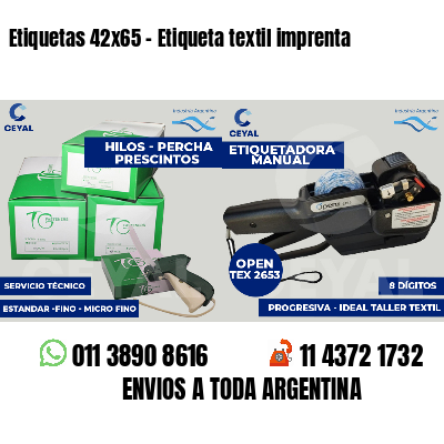 Etiquetas 42x65 - Etiqueta textil imprenta