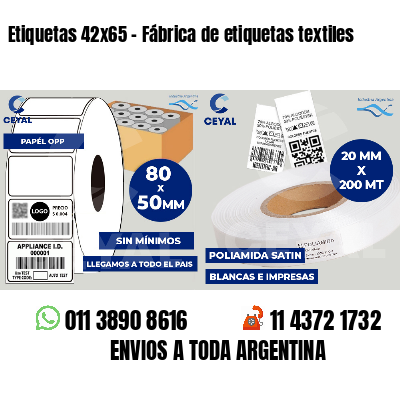 Etiquetas 42x65 - Fábrica de etiquetas textiles
