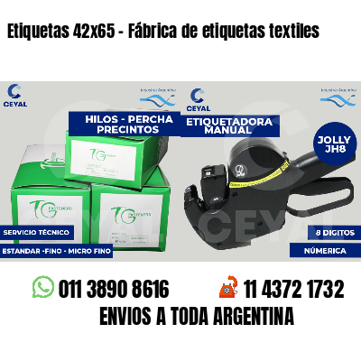 Etiquetas 42x65 - Fábrica de etiquetas textiles