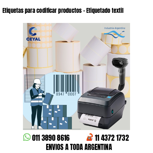 Etiquetas para codificar productos – Etiquetado textil