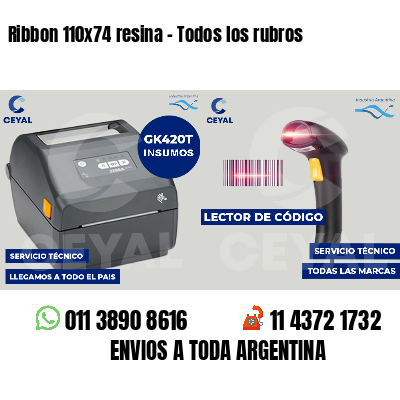 Ribbon 110x74 resina - Todos los rubros
