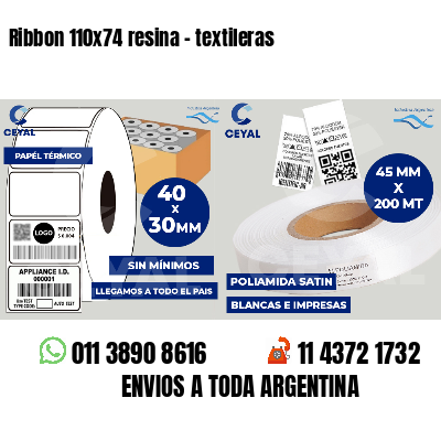 Ribbon 110x74 resina - textileras