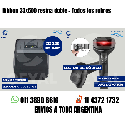 Ribbon 33x500 resina doble - Todos los rubros