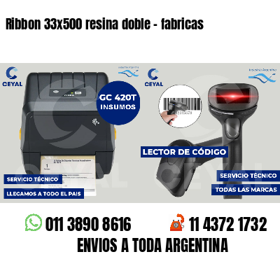 Ribbon 33x500 resina doble - fabricas