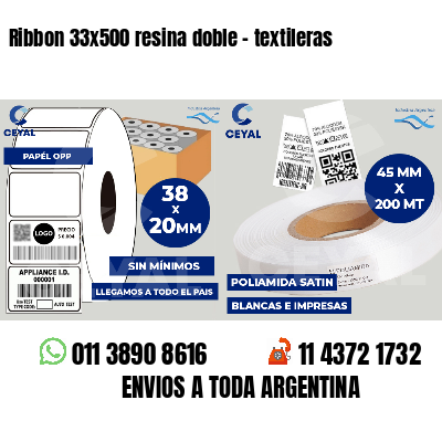 Ribbon 33x500 resina doble - textileras