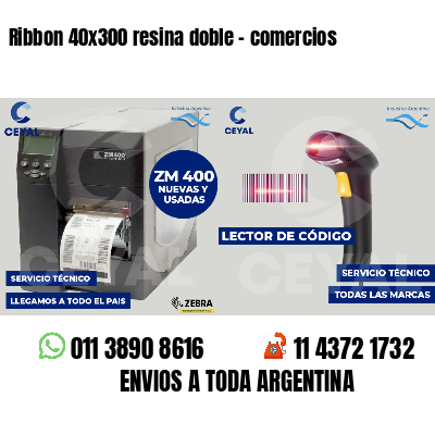 Ribbon 40x300 resina doble - comercios