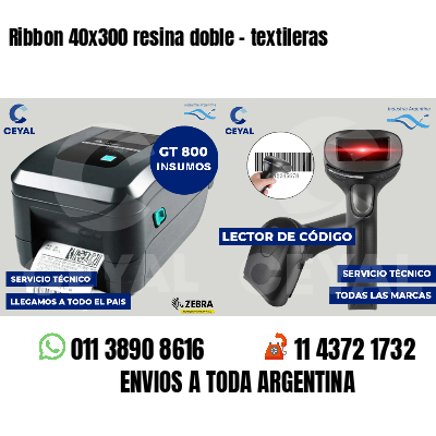 Ribbon 40x300 resina doble - textileras