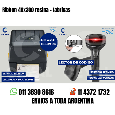 Ribbon 40x300 resina - fabricas