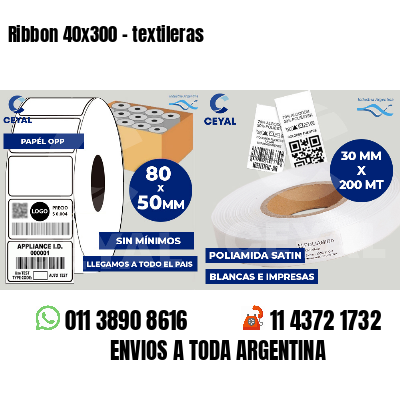 Ribbon 40x300 - textileras