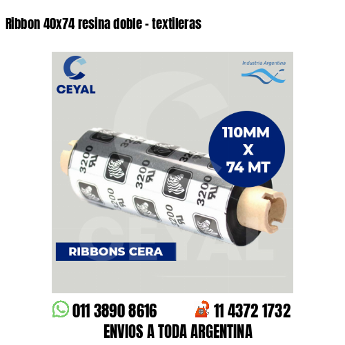 Ribbon 40×74 resina doble – textileras