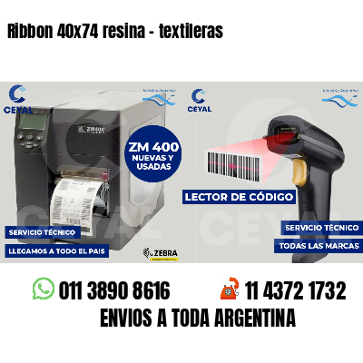 Ribbon 40x74 resina - textileras