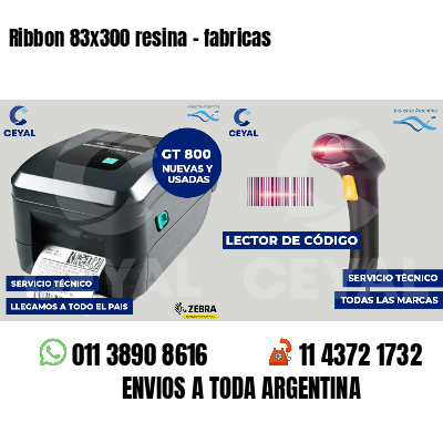 Ribbon 83x300 resina - fabricas