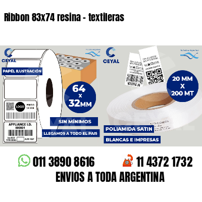 Ribbon 83x74 resina - textileras