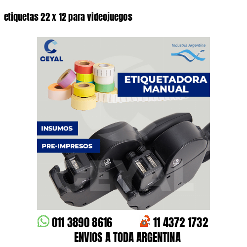 etiquetas 22 x 12 para videojuegos 