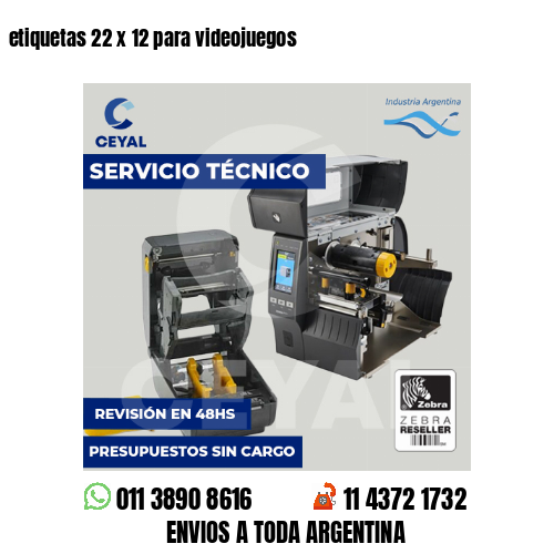 etiquetas 22 x 12 para videojuegos 