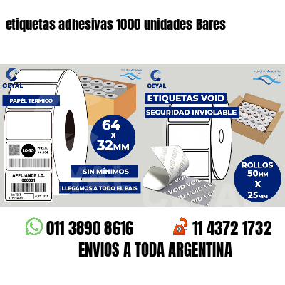 etiquetas adhesivas 1000 unidades Bares