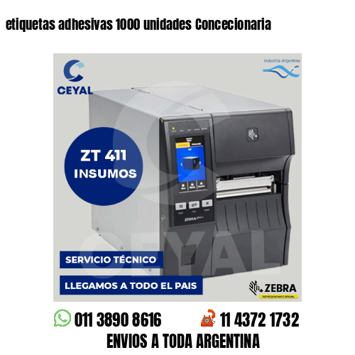 etiquetas adhesivas 1000 unidades Concecionaria