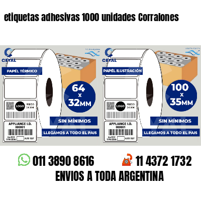 etiquetas adhesivas 1000 unidades Corralones