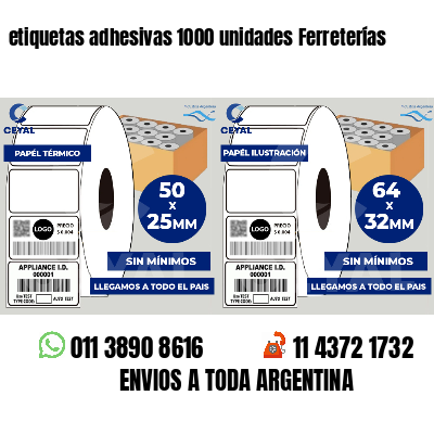 etiquetas adhesivas 1000 unidades Ferreterías