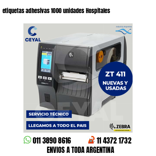 etiquetas adhesivas 1000 unidades Hospitales