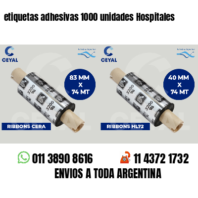 etiquetas adhesivas 1000 unidades Hospitales