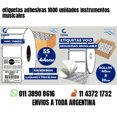 etiquetas adhesivas 1000 unidades Instrumentos musicales