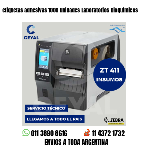 etiquetas adhesivas 1000 unidades Laboratorios bioquímicos