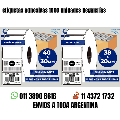 etiquetas adhesivas 1000 unidades Regalerías